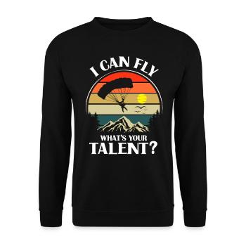 Skydiving, Skydiving - Unisex Sweatshirt - black - Front - Alina (178cm) & Michal (187cm)