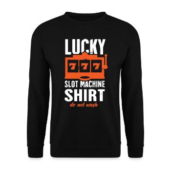 Slot Machine, Gambling, Slot Machine - Unisex Sweatshirt - black - Front - Alina (178cm) & Michal (187cm)