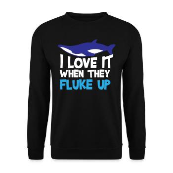 Observation des baleines, biologie marine, sciences de la mer - Sweat-shirt Unisexe - noir - Devant - Alina (178cm) & Michal (187cm)