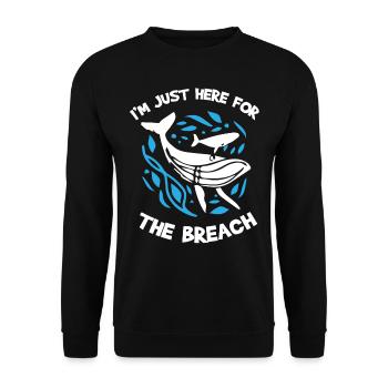 Observation des baleines, biologie marine, sciences de la mer - Sweat-shirt Unisexe - noir - Devant - Alina (178cm) & Michal (187cm)