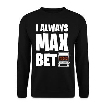 Machine à sous, Jeux d’argent, Machine à sous - Sweat-shirt Unisexe - noir - Devant - Alina (178cm) & Michal (187cm)