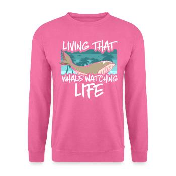 Walbeobachtung, Meeresbiologie, Meereswissenschaft - Unisex Pullover - Pink - Vorne