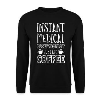 Medical receptionist - Unisex Sweatshirt - black - Front - Alina (178cm) & Michal (187cm)