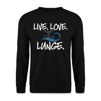 Walbeobachtung, Meeresbiologie, Meereswissenschaft - Unisex Pullover - Schwarz - Vorne - Alina (178cm) & Michal (187cm)