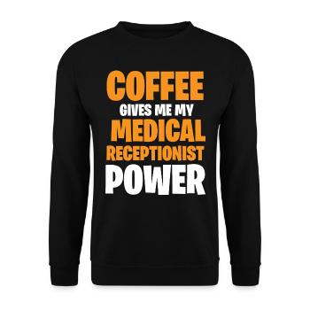 Medical receptionist - Unisex Sweatshirt - black - Front - Alina (178cm) & Michal (187cm)