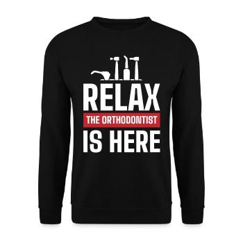 Kieferorthopäden, Zahnarzt, Zahnärztlicher Dienst - Unisex Pullover - Schwarz - Vorne - Alina (178cm) & Michal (187cm)