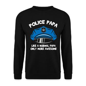 Polizeibeamter Uniformkostüm - Unisex Pullover - Schwarz - Vorne - Alina (178cm) & Michal (187cm)