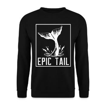 Baleines, baleines, observation des baleines, observation des baleines - Sweat-shirt Unisexe - noir - Devant - Alina (178cm) & Michal (187cm)