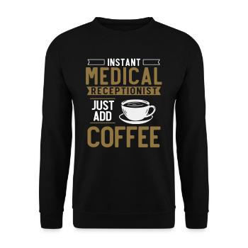 Physician assistant, receptionist - Unisex Sweatshirt - black - Front - Alina (178cm) & Michal (187cm)