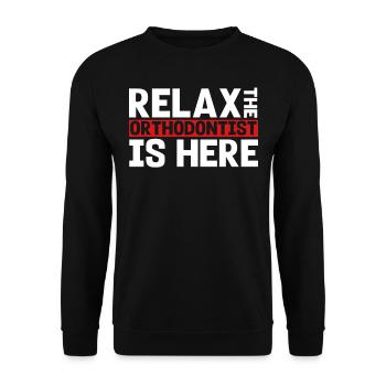 Orthodontist, Dentist, Orthodontics, - Unisex Sweatshirt - black - Front - Alina (178cm) & Michal (187cm)