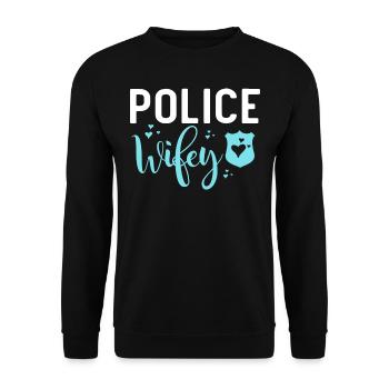 Costume de policier - Sweat-shirt Unisexe - noir - Devant - Alina (178cm) & Michal (187cm)