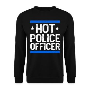 Costume de policier - Sweat-shirt Unisexe - noir - Devant - Alina (178cm) & Michal (187cm)
