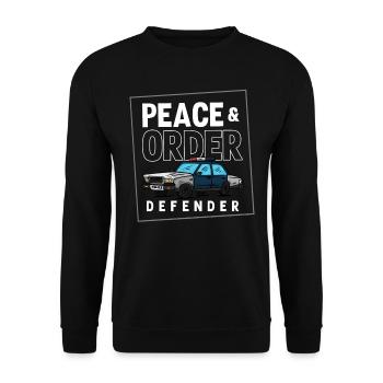 Costume de policier - Sweat-shirt Unisexe - noir - Devant - Alina (178cm) & Michal (187cm)