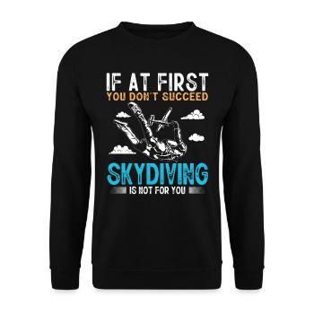 Skydiving, Skydiving - Unisex Sweatshirt - black - Front - Alina (178cm) & Michal (187cm)