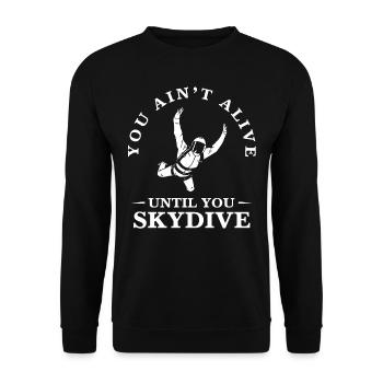 Parachutist - Unisex Sweatshirt - black - Front - Alina (178cm) & Michal (187cm)
