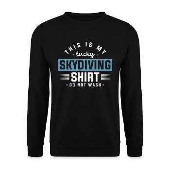 Skydiving, Skydiving - Unisex Sweatshirt - black - Front - Alina (178cm) & Michal (187cm)