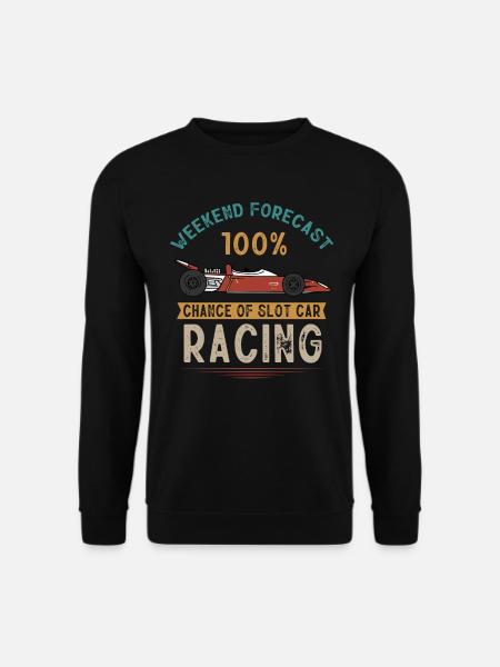Slotcar-Rennen - Unisex Pullover - Schwarz
