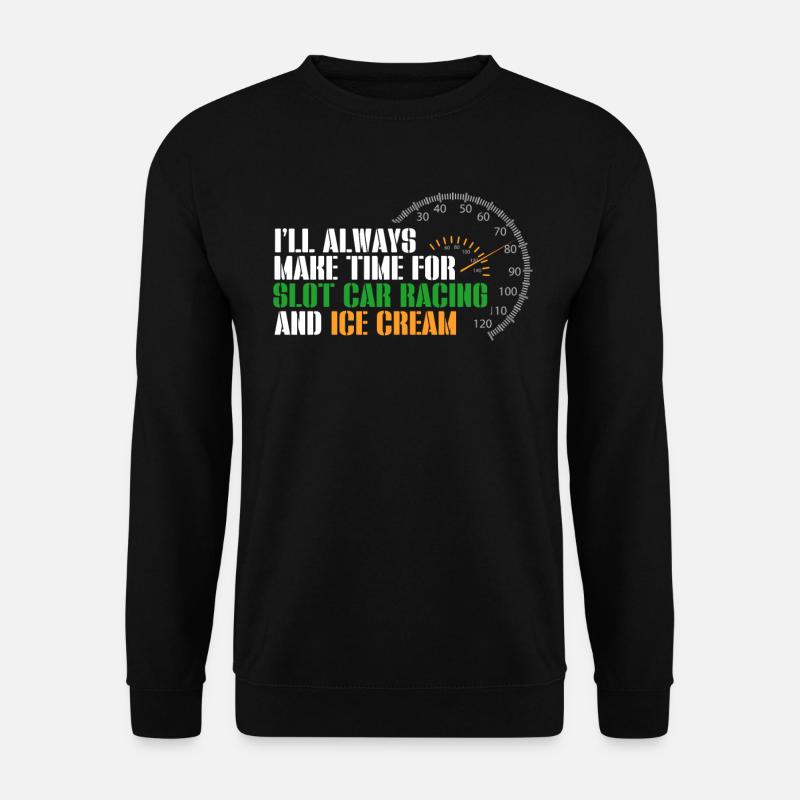Slotcar-Rennen - Unisex Pullover - Schwarz