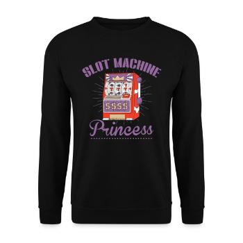 Slot machine, Player, Gambling - Unisex Sweatshirt - black - Front - Alina (178cm) & Michal (187cm)