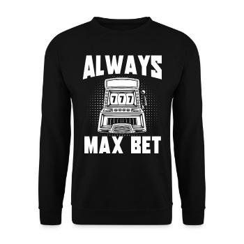 Slot machine, Player, Gambling - Unisex Sweatshirt - black - Front - Alina (178cm) & Michal (187cm)