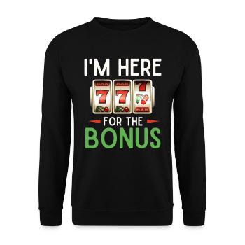 Slot machine, Player, Gambling - Unisex Sweatshirt - black - Front - Alina (178cm) & Michal (187cm)