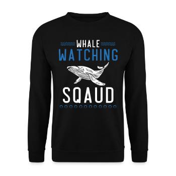 Baleines, baleines, observation des baleines, observation des baleines - Sweat-shirt Unisexe - noir - Devant - Alina (178cm) & Michal (187cm)