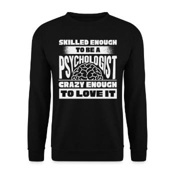 Psychologue, psychiatre, psychanalyste - Sweat-shirt Unisexe - noir - Devant - Alina (178cm) & Michal (187cm)