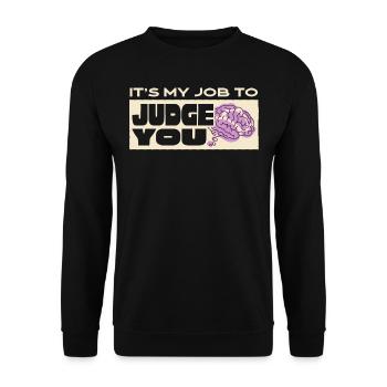 Psychologue, psychiatre, psychanalyste - Sweat-shirt Unisexe - noir - Devant - Alina (178cm) & Michal (187cm)
