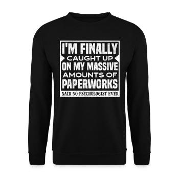 Psychologue, psychiatre, psychanalyste - Sweat-shirt Unisexe - noir - Devant - Alina (178cm) & Michal (187cm)