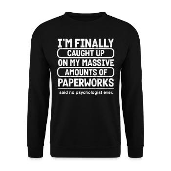 Psychologue, psychiatre, psychanalyste - Sweat-shirt Unisexe - noir - Devant - Alina (178cm) & Michal (187cm)