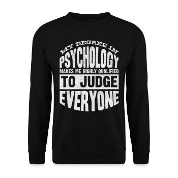 Psychologue, psychiatre, psychanalyste - Sweat-shirt Unisexe - noir - Devant - Alina (178cm) & Michal (187cm)