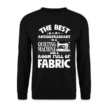 Courtepointe, Tricot, Machines à coudre, Couture - Sweat-shirt Unisexe - noir - Devant - Alina (178cm) & Michal (187cm)