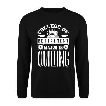 Courtepointe, Tricot, Machines à coudre, Couture - Sweat-shirt Unisexe - noir - Devant - Alina (178cm) & Michal (187cm)