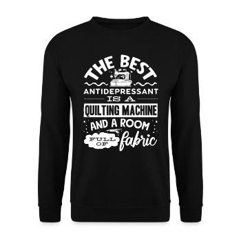 Quilting, tricot, machines à coudre, couture - Sweat-shirt Unisexe - noir - Devant - Alina (178cm) & Michal (187cm)