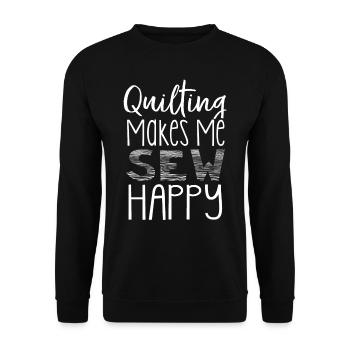 Quilting, tricot, machines à coudre, couture - Sweat-shirt Unisexe - noir - Devant - Alina (178cm) & Michal (187cm)