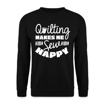 Quilting, tricot, machines à coudre, couture - Sweat-shirt Unisexe - noir - Devant - Alina (178cm) & Michal (187cm)