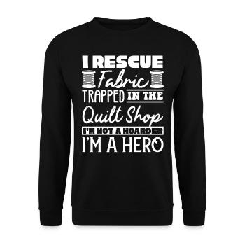 Quilting, tricot, machines à coudre, couture - Sweat-shirt Unisexe - noir - Devant - Alina (178cm) & Michal (187cm)