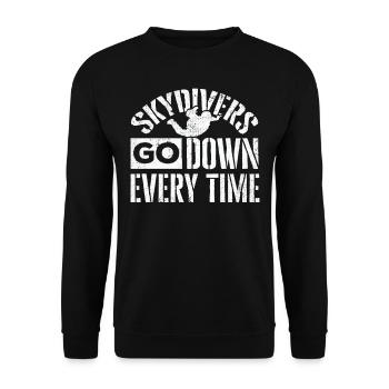 Skydiving, Skydiving - Unisex Sweatshirt - black - Front - Alina (178cm) & Michal (187cm)