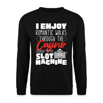 Slot Machine, Slot Machines, Gambling - Unisex Sweatshirt - black - Front - Alina (178cm) & Michal (187cm)