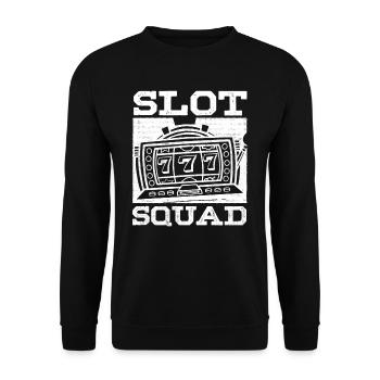 Machine à sous, Machines à sous, Jeux de hasard - Sweat-shirt Unisexe - noir - Devant - Alina (178cm) & Michal (187cm)