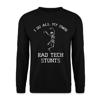 Radiology, radiologist, radiological technologist - Unisex Sweatshirt - black - Front - Alina (178cm) & Michal (187cm)