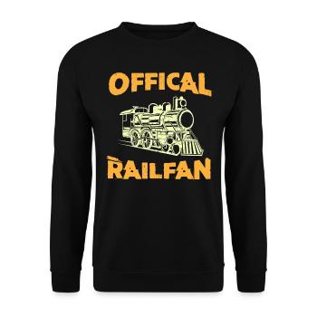 Railway Ladder, Railway Railfan - Unisex Sweatshirt - black - Front - Alina (178cm) & Michal (187cm)