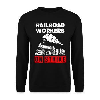Railway Ladder, Railway Railfan - Unisex Sweatshirt - black - Front - Alina (178cm) & Michal (187cm)