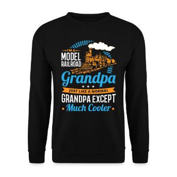Railway Ladder, Railway Railfan - Unisex Sweatshirt - black - Front - Alina (178cm) & Michal (187cm)