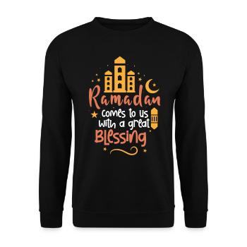 Ramadan, Rabian, Muslim, Islamic - Unisex Sweatshirt - black - Front - Alina (178cm) & Michal (187cm)