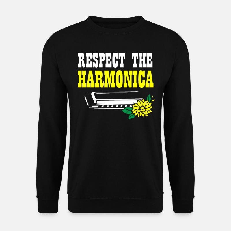 Harmonica player, Harmonica music - Unisex Sweatshirt - black