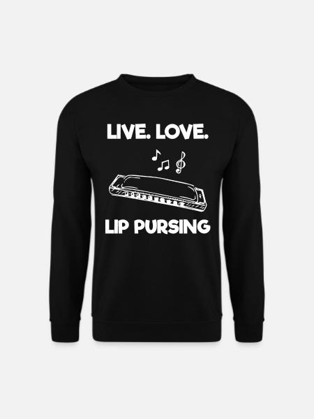 Harmonica player, Harmonica music - Unisex Sweatshirt - black