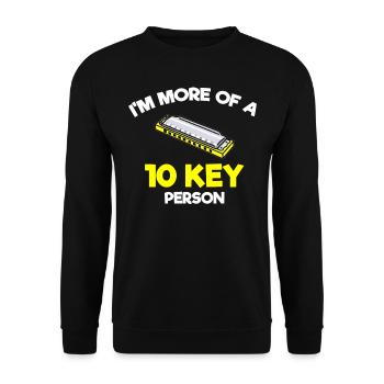Harmonica player, Harmonica music - Unisex Sweatshirt - black - Front - Alina (178cm) & Michal (187cm)