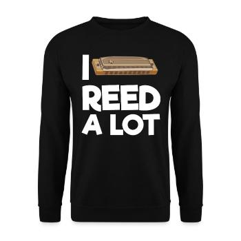 Harmonica player, Harmonica music - Unisex Sweatshirt - black - Front - Alina (178cm) & Michal (187cm)