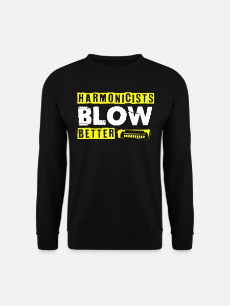 Harmonica player, Harmonica music - Unisex Sweatshirt - black